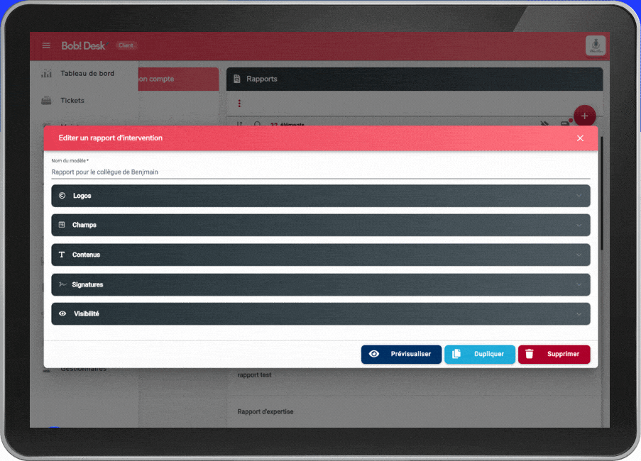 Intervention Report Article New Features to Discover - Bob! Desk 