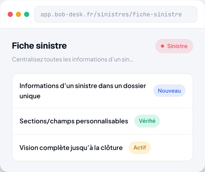 Fiche sinistre