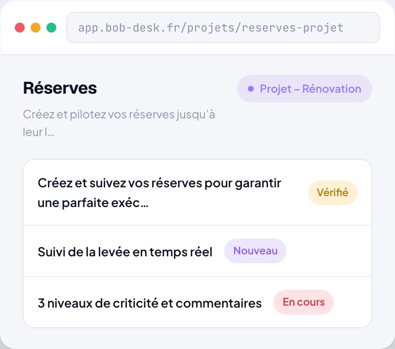 Réserves