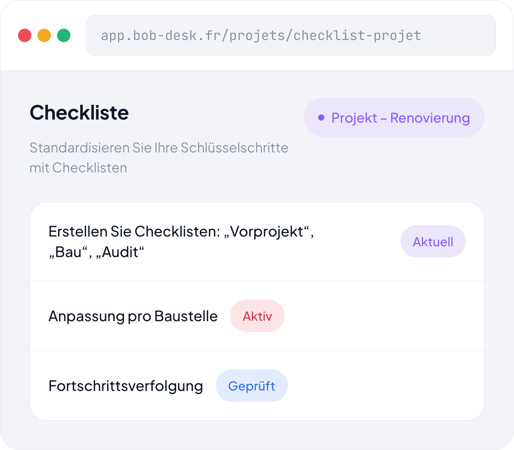 Checkliste