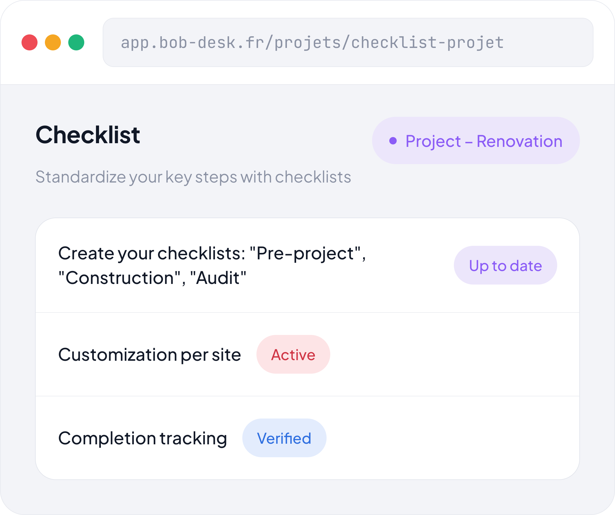 Checklist