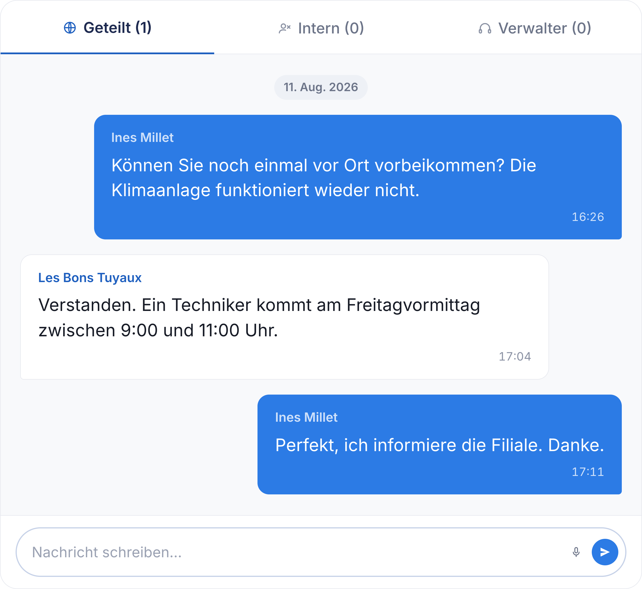 Integriertes Messaging