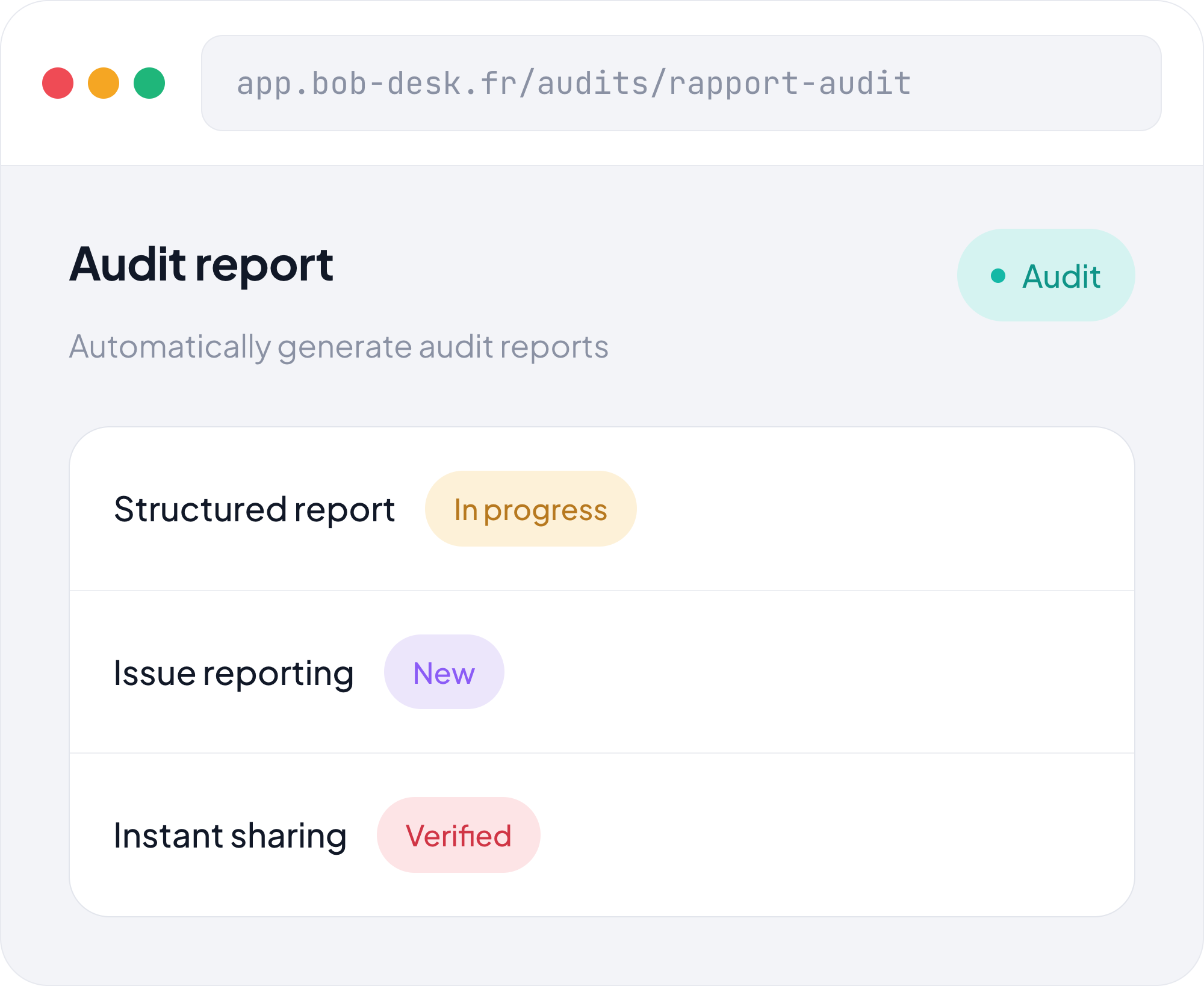 Audit report