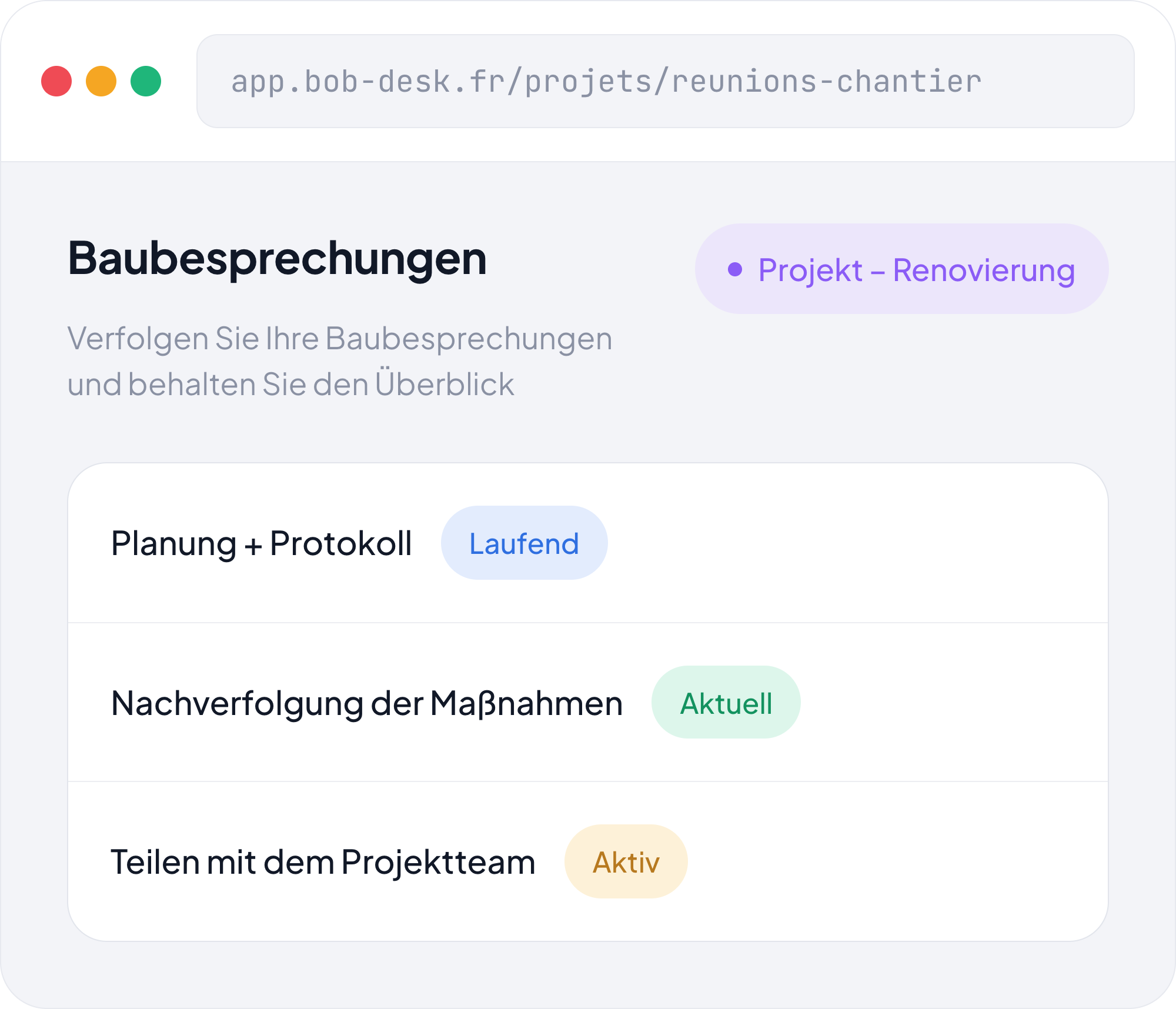 Baubesprechungen