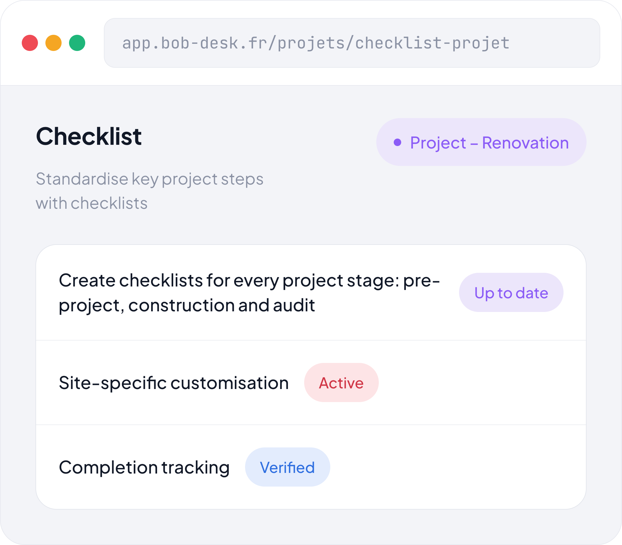 Checklist