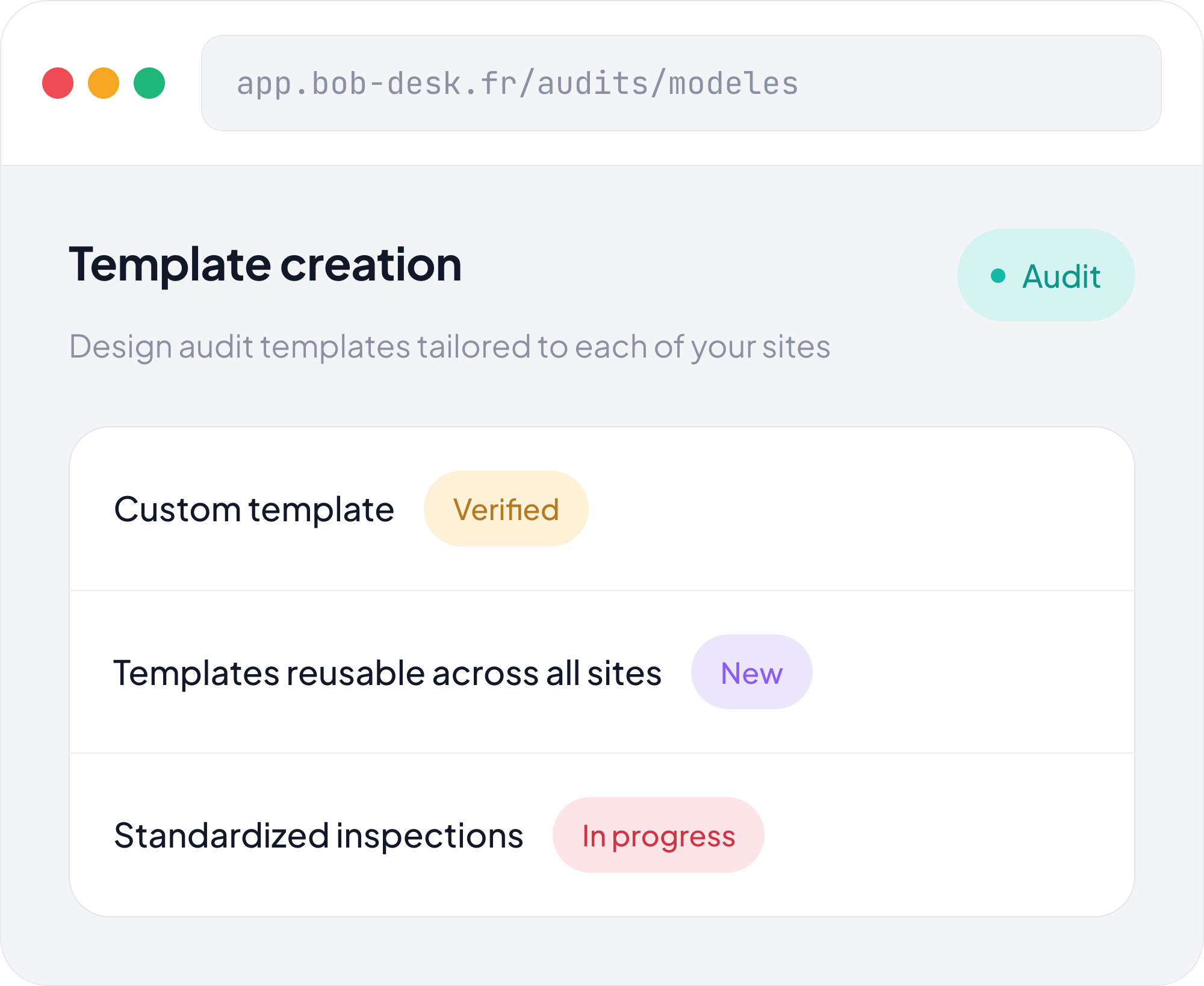 Template creation