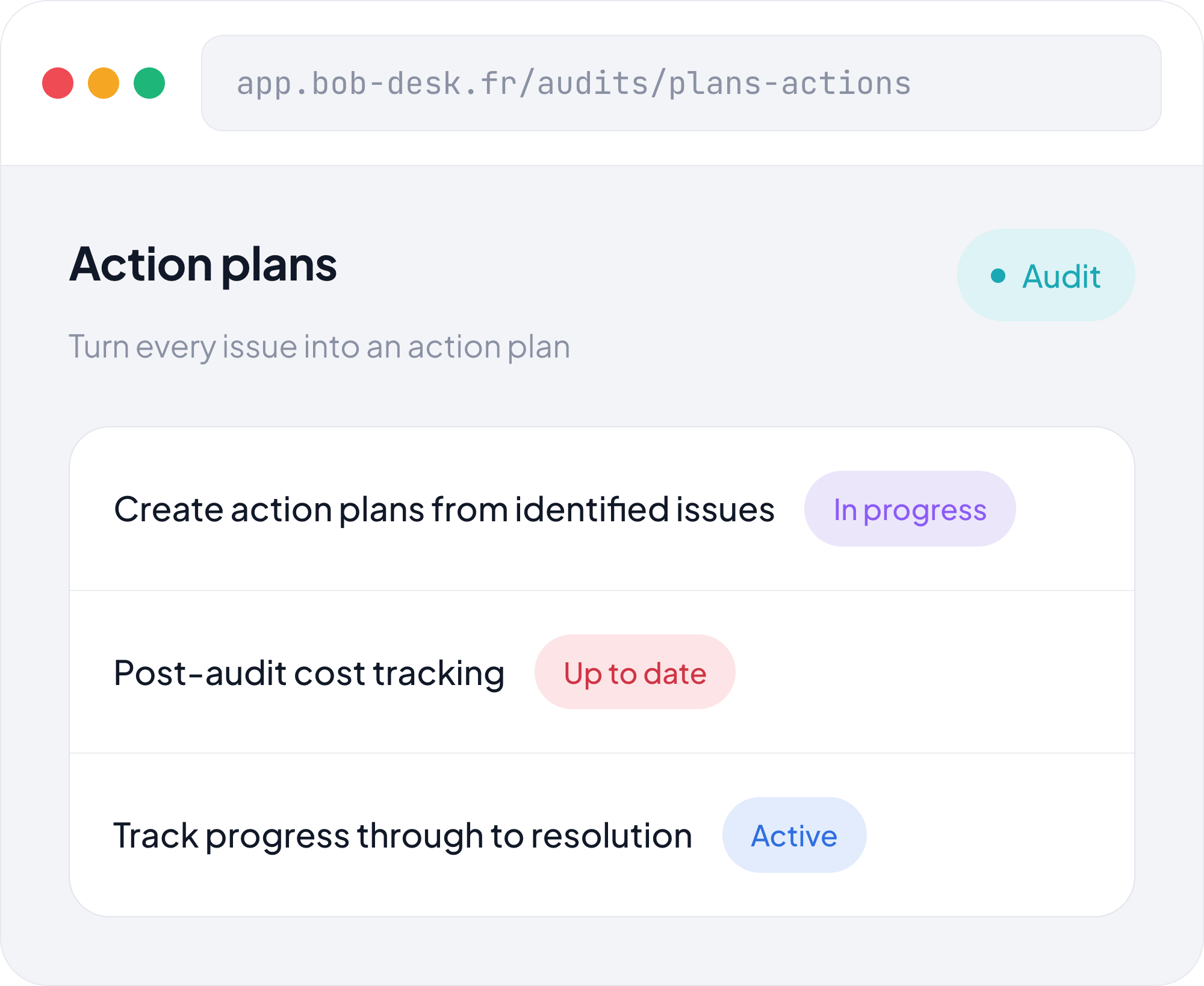 Action plans