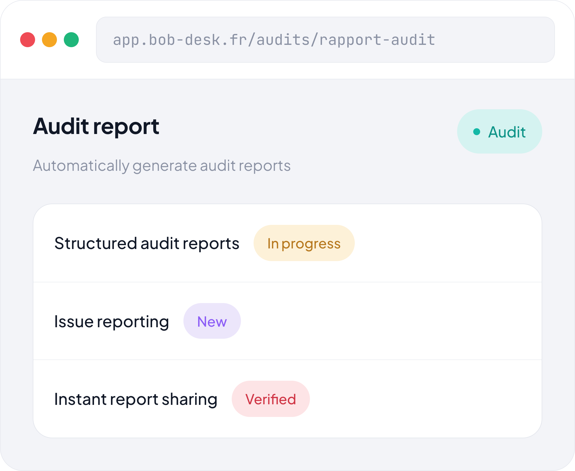 Audit report