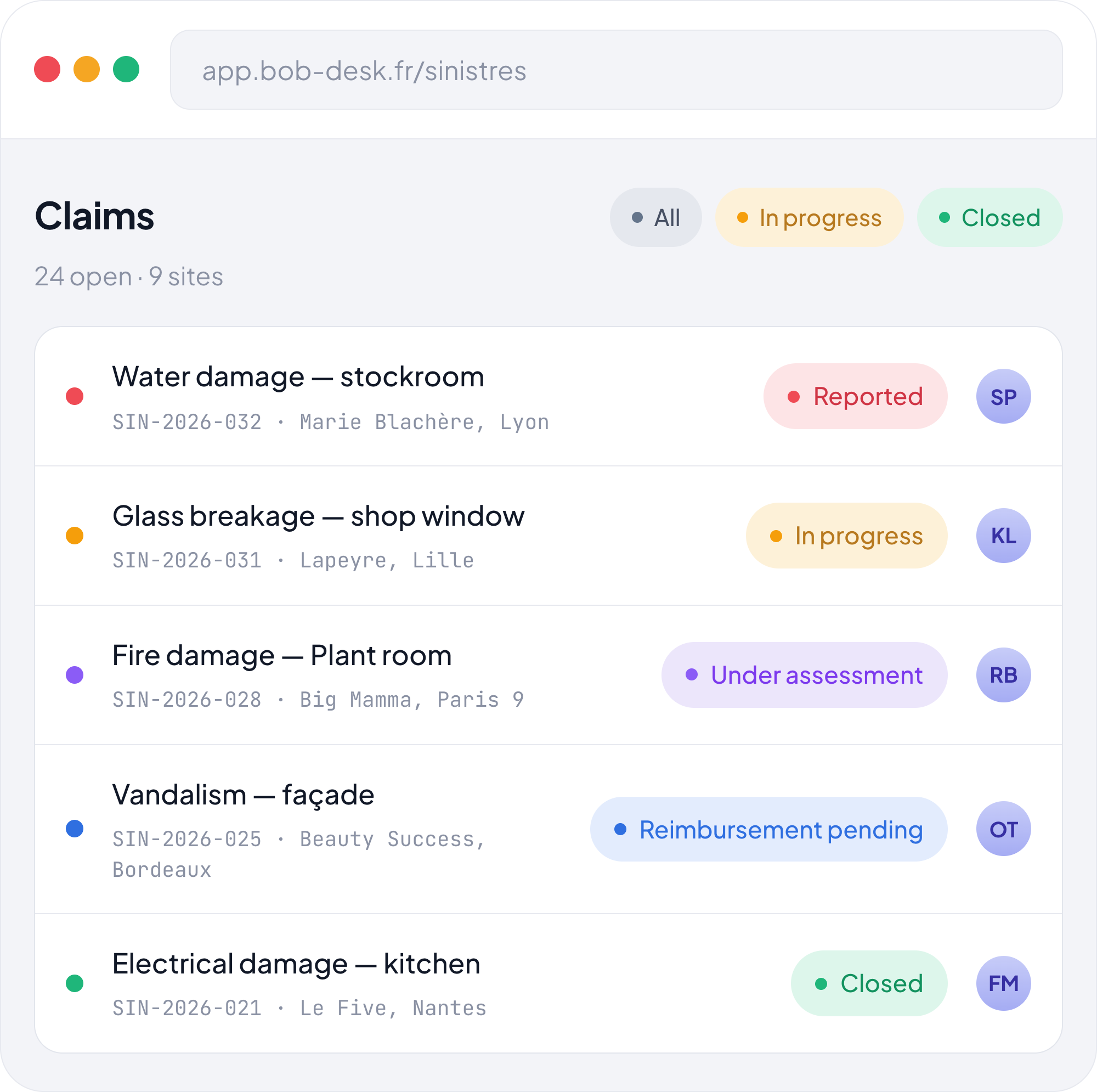 Bob! Desk Interface - Claim Files